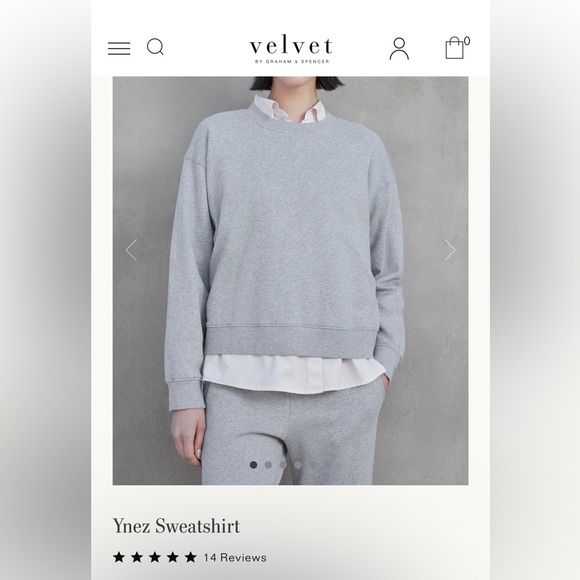 Velvet Ynez sweatshirt, size medium - Picture 5 of 5